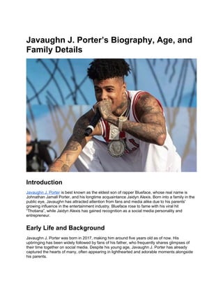 Javaughn J. Porter: A Glimpse Into His Life & Family | DOCX