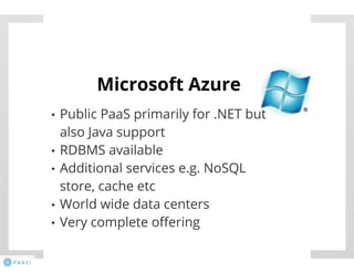 Java und Cloud - nicht nur mit PaaS 