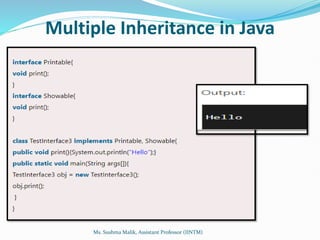 Multiple Inheritance in Java
Ms. Sushma Malik, Assistant Professor (IINTM)
 