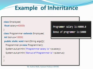 Example of Inheritance
Ms. Sushma Malik, Assistant Professor (IINTM)
 