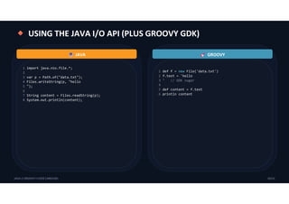 ☕🎸 JAVA VS GROOVY: 10 JVM FEATURES IN CODE | PDF