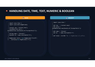 ☕🎸 JAVA VS GROOVY: 10 JVM FEATURES IN CODE | PDF