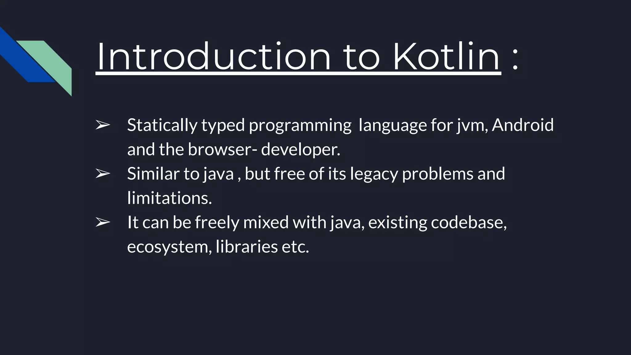 Java vs kotlin | PPT