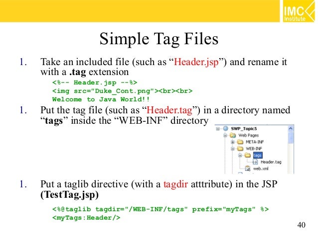 Java Web Programming [5/9] : EL, JSTL and Custom Tags