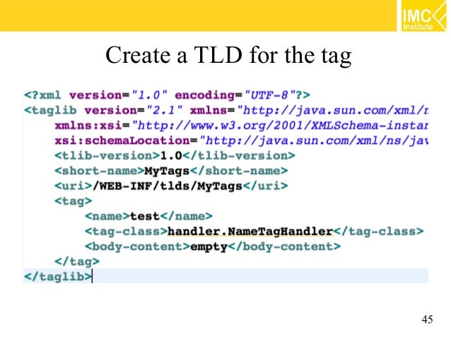 How to write custom tags in java