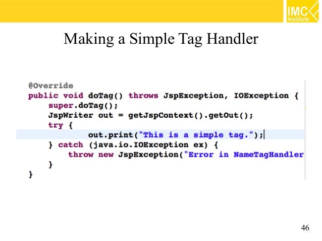 How to write custom tags in java