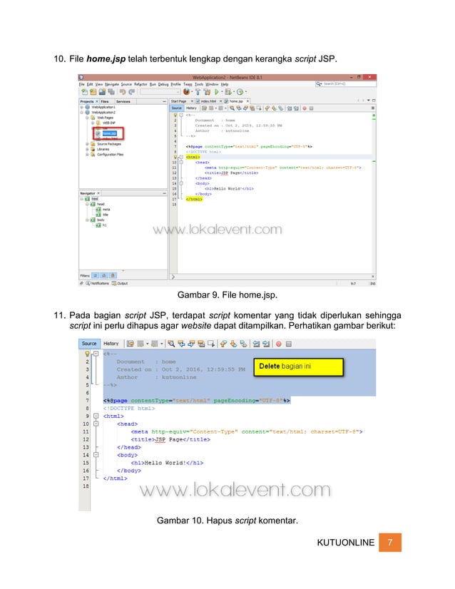 Java web application 2 - membuat template web | PDF