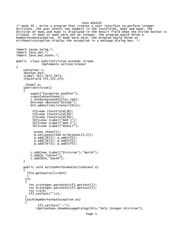Java Week10 Notepad | PDF