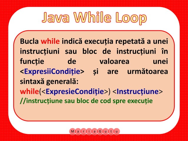 Java While Loop | PPSX