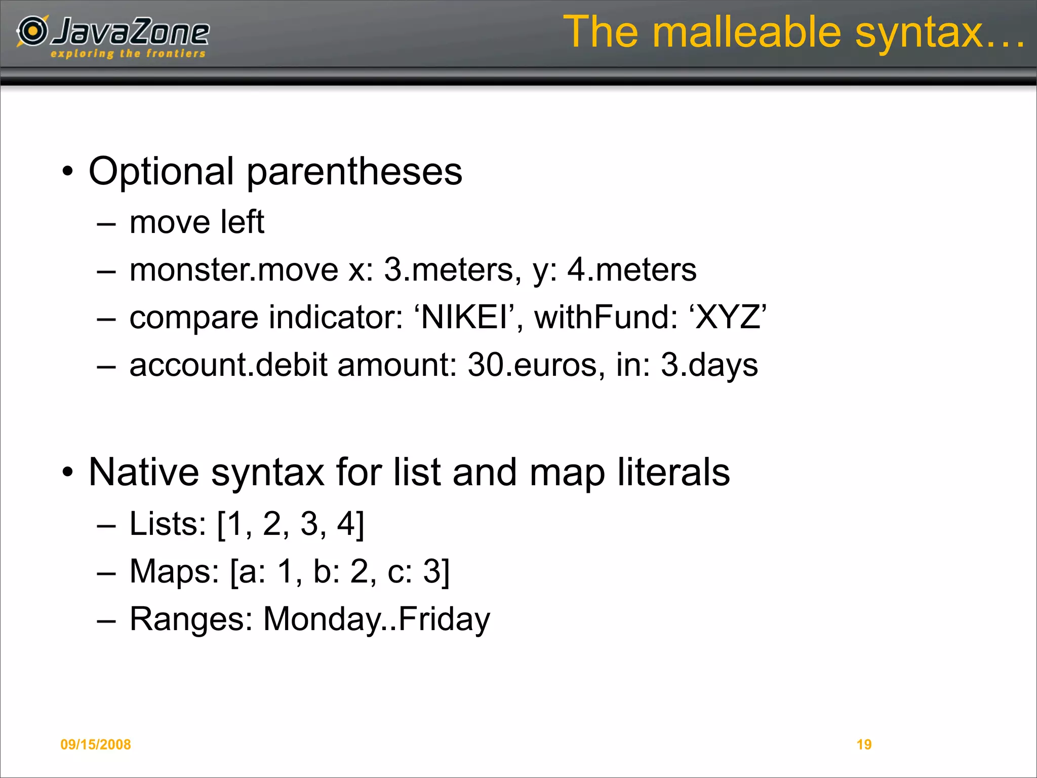 Writing Domain-Specific Languages in Groovy