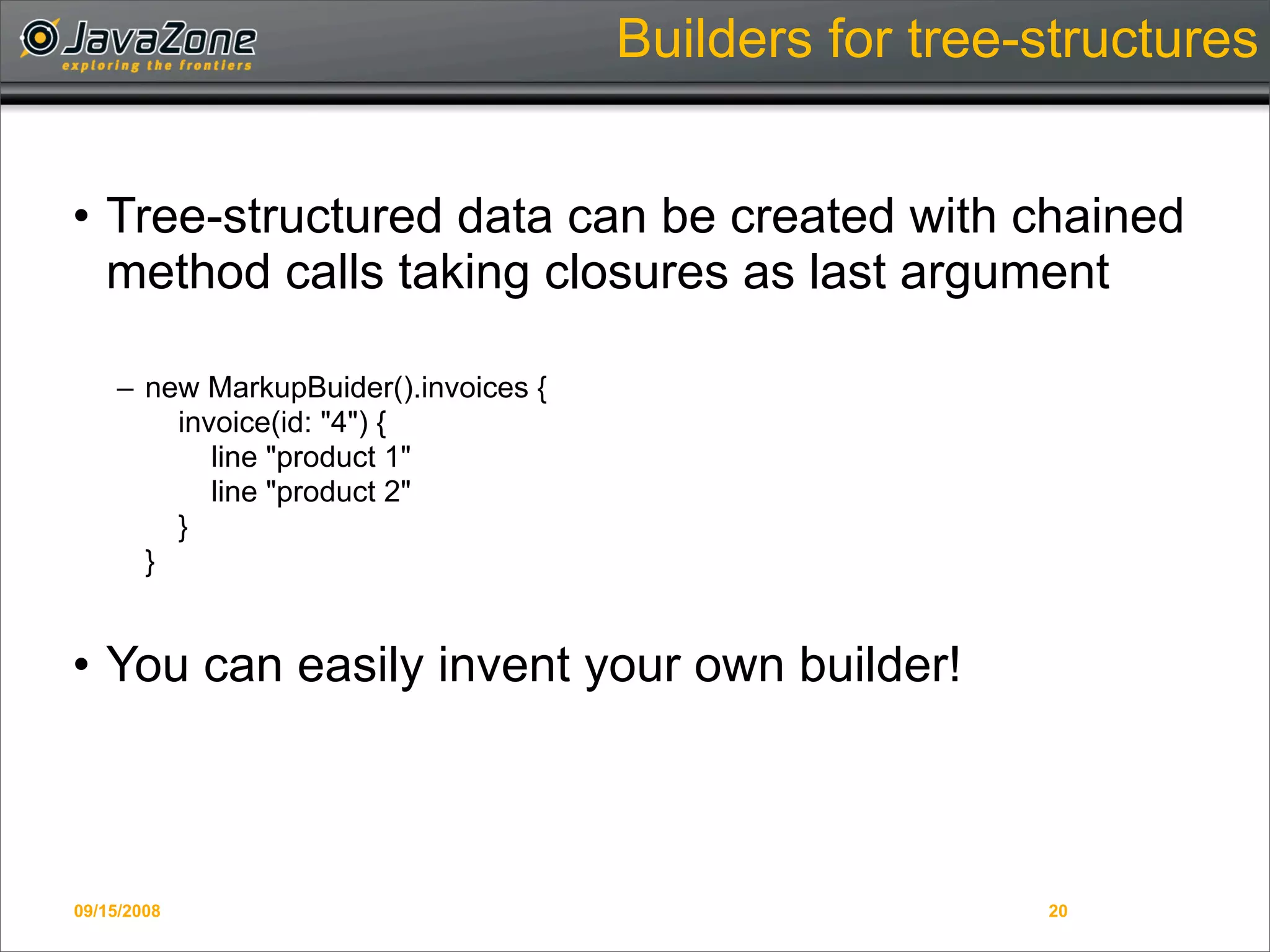 Writing Domain-Specific Languages in Groovy
