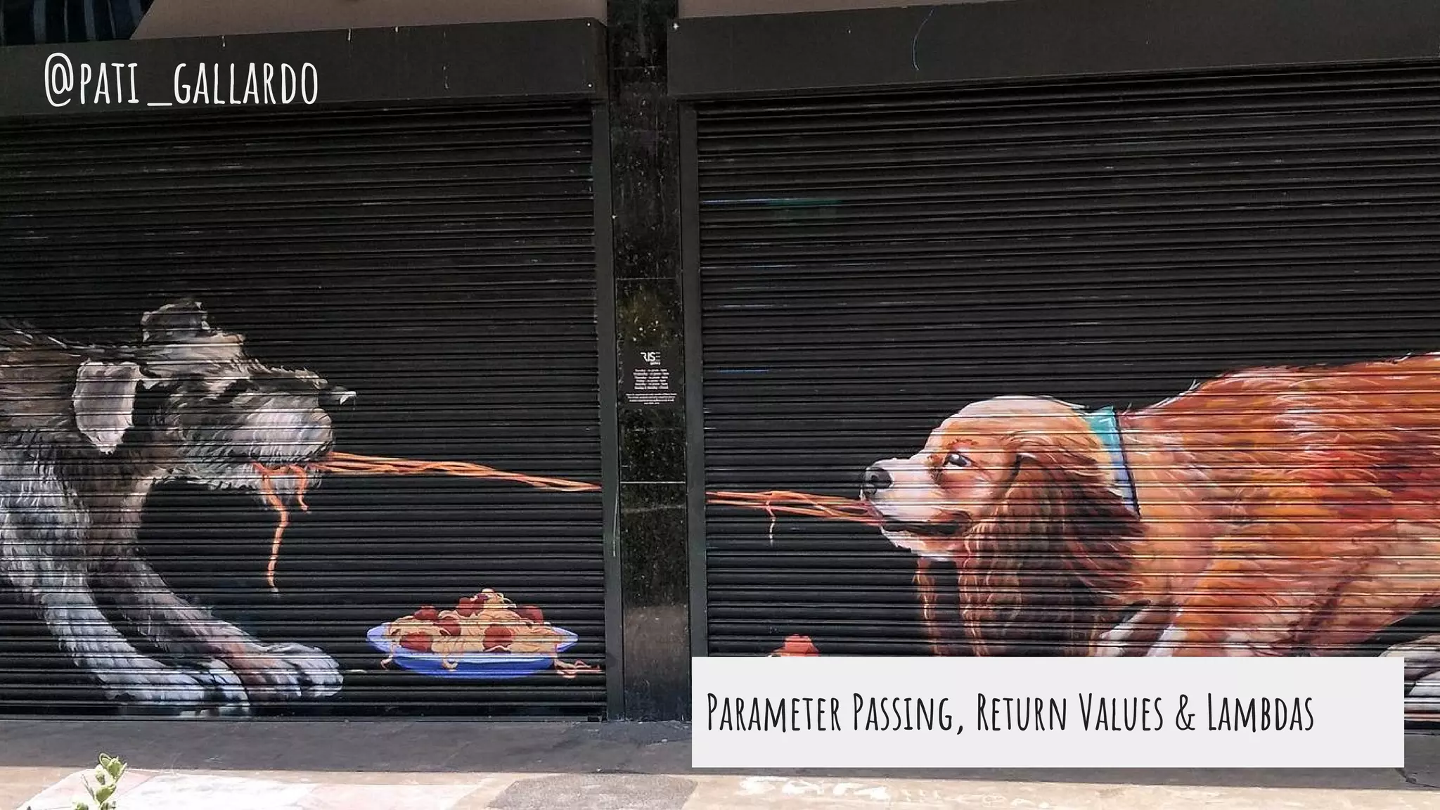 Parameter Passing, Return Values & Lambdas
@pati_gallardo
 