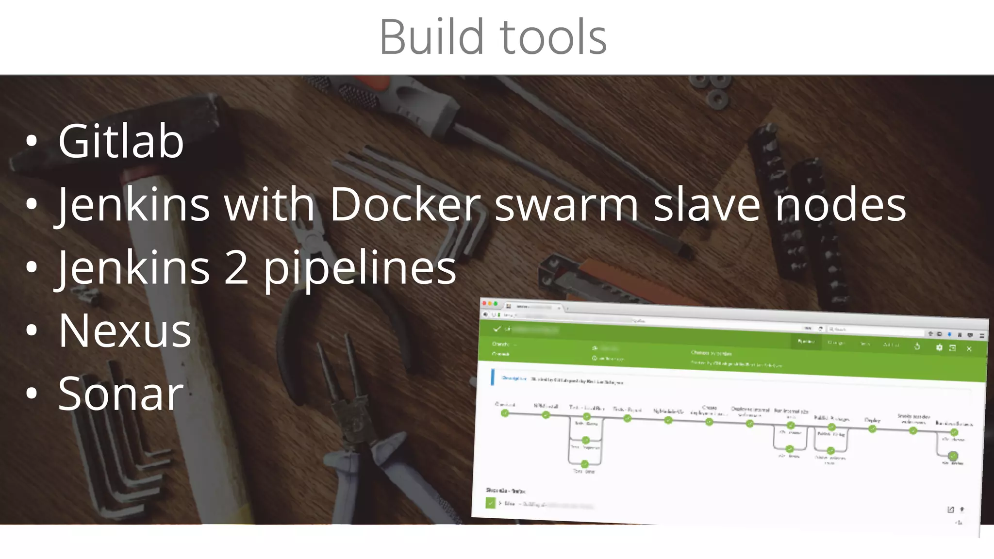 • Every push to master is a release
• Config embedded in executable jar
• Deployments via Rundeck and Puppet
Deployments
 