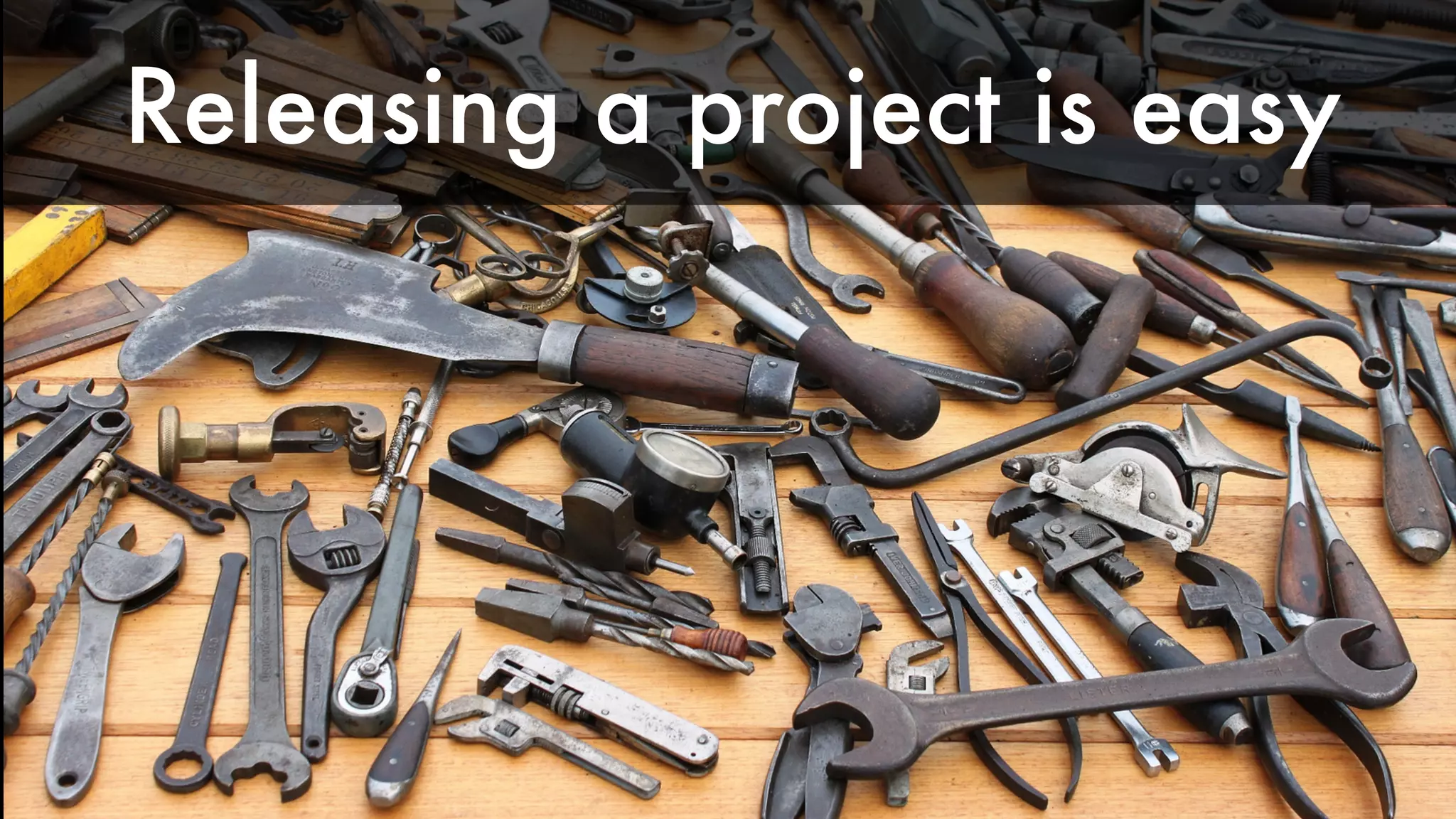 Releasing a project is easy 
 