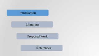 Proposed Work
References
Literature
Introduction
 