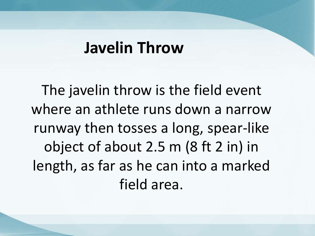 Javelin throw