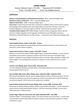 Javi cv professional | PDF