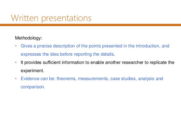 examples of a written presentation
