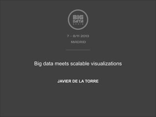 Big data meets scalable visualizations
JAVIER DE LA TORRE

 