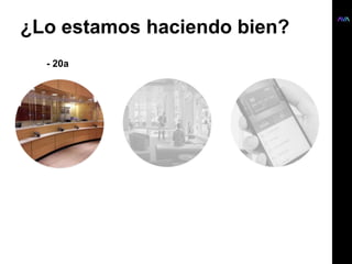 ¿Lo estamos haciendo bien?
- 20a
 