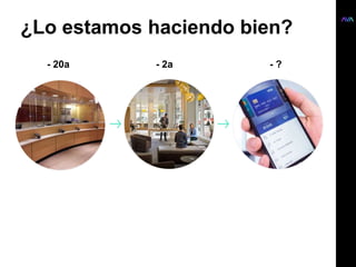 ¿Lo estamos haciendo bien?
- 20a - 2a - ?
 