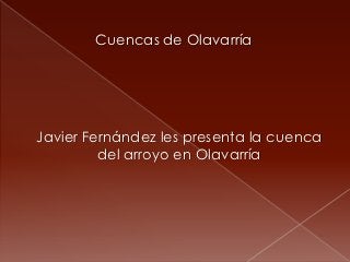 Cuencas de Olavarría




Javier Fernández les presenta la cuenca
         del arroyo en Olavarría
 