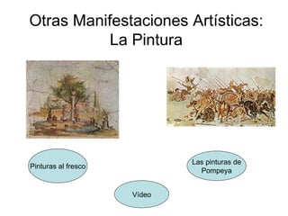 Otras Manifestaciones Artísticas: La Pintura Pinturas al fresco Las pinturas de Pompeya Vídeo 