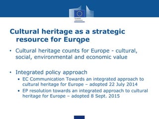 Digital Cultural Heritage: EU Policy and Actions | PPTX