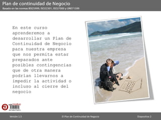 Plan de Continuidad de Negocio | PDF