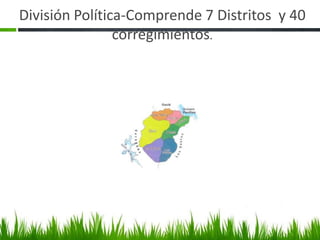 División Política-Comprende 7 Distritos y 40
                corregimientos.
 