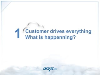 1   Customer drives everything
    What is happenning?
 