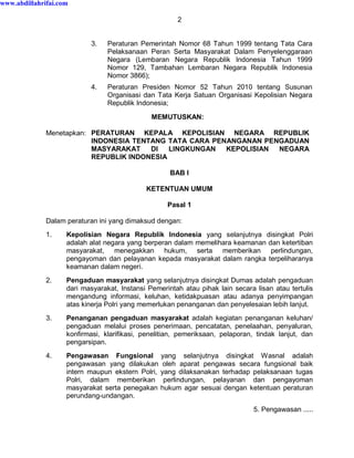 Pihak Yang Bertanggung Jawab Atas Keamanan Masyarakat Adalah Jawaban 3.a.a.1 peraturan dumas