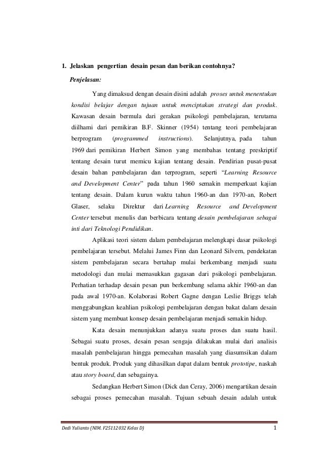 Jawaban Desain Pesan