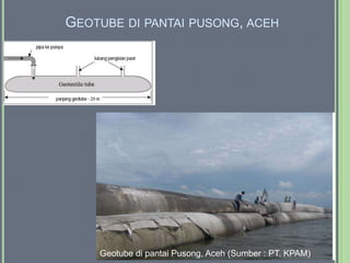 GEOTUBE DI PANTAI PUSONG, ACEH




    Geotube di pantai Pusong, Aceh (Sumber : PT. KPAM)
 