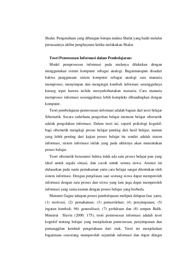 Jawaban Psikologi Pembelajaran Jawaban Psikologi Pembelajaran