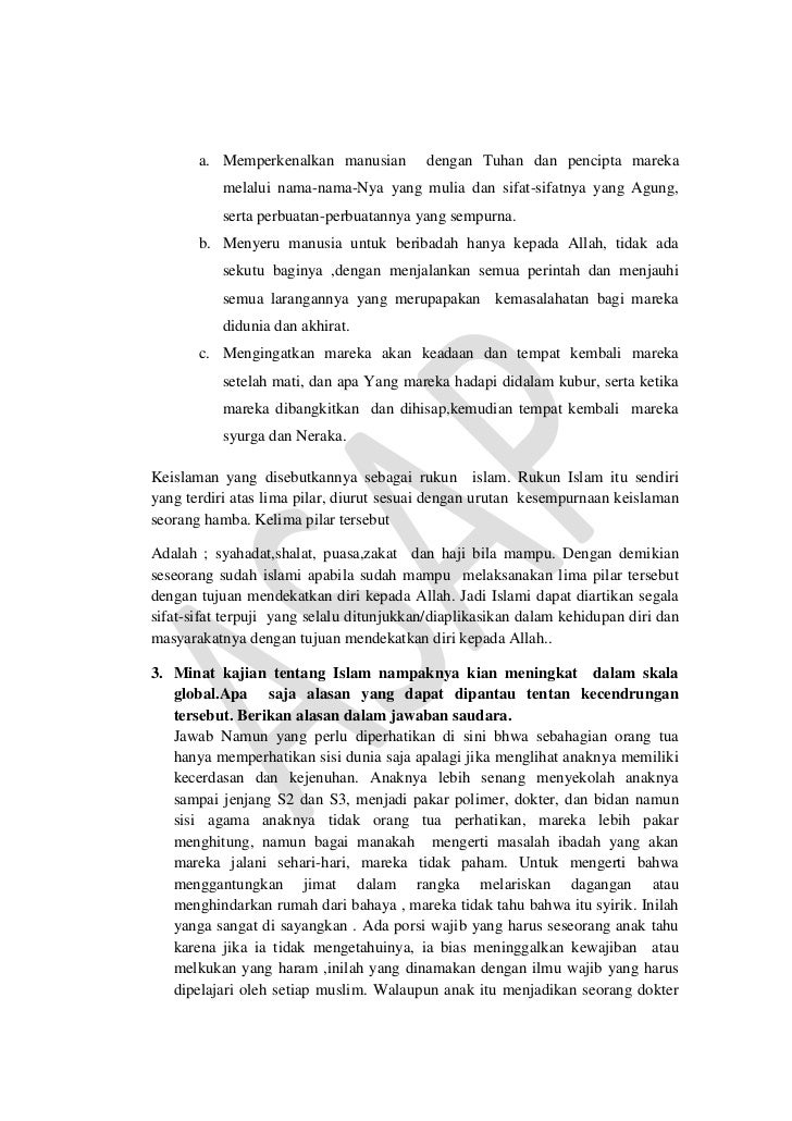 Jawaban S Oal Metodologi Studi Keislaman