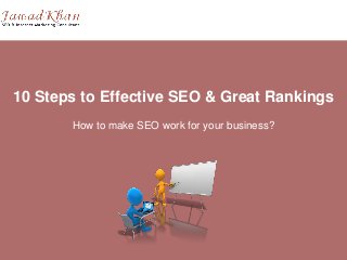 10 Steps to Effective SEO & Great Rankings
       How to make SEO work for your business?
 