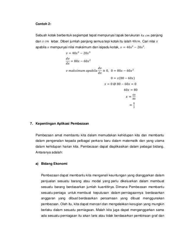 Jawapan math calculas asas