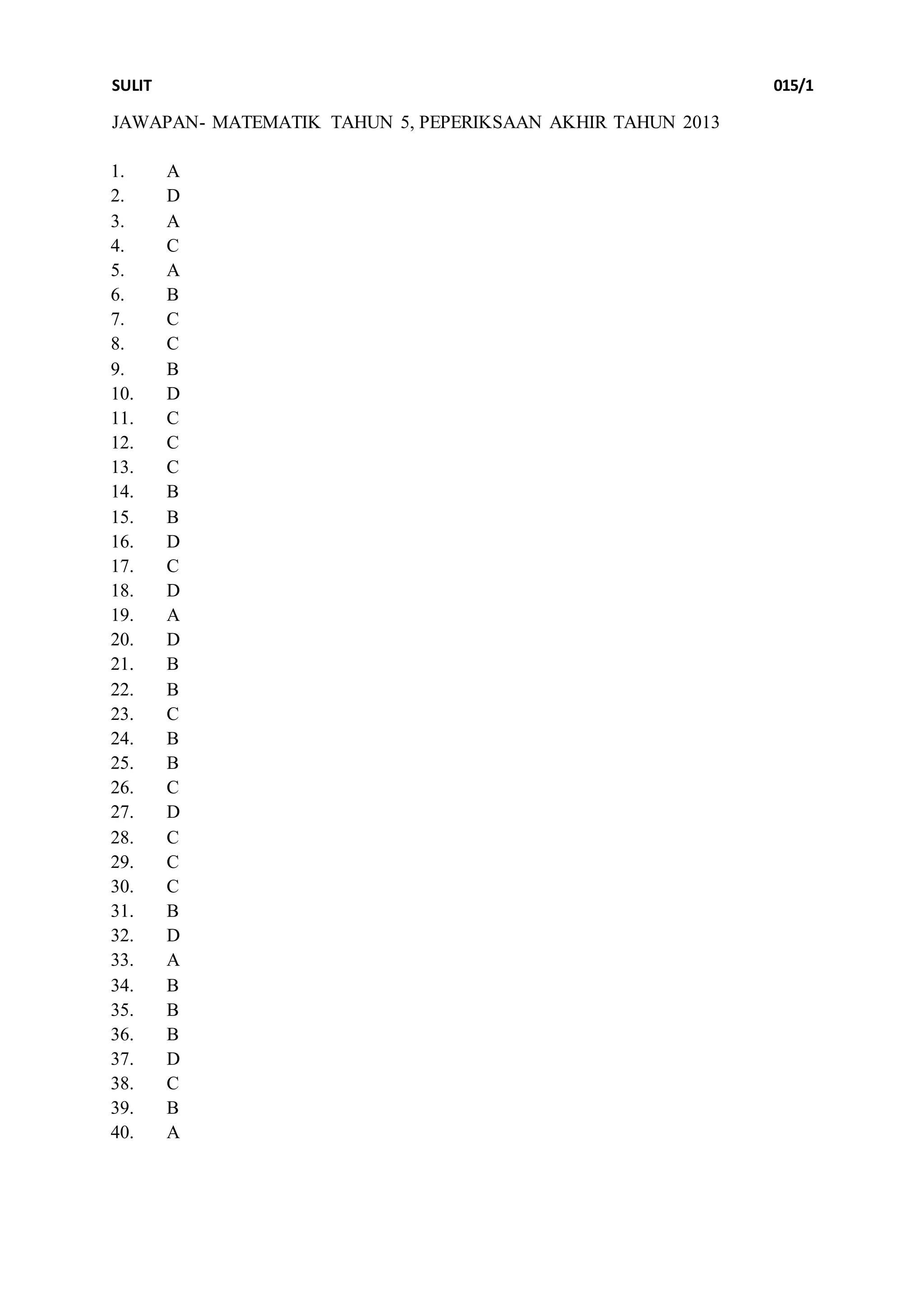 Jawapan Math Kertas 1 Docx