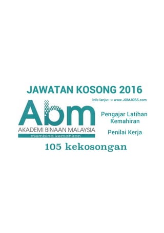iklan jawatan kosong Akademi Binaan Malaysia
 