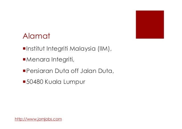 Jawatan Kosong Institut Integriti Malaysia (IIM)