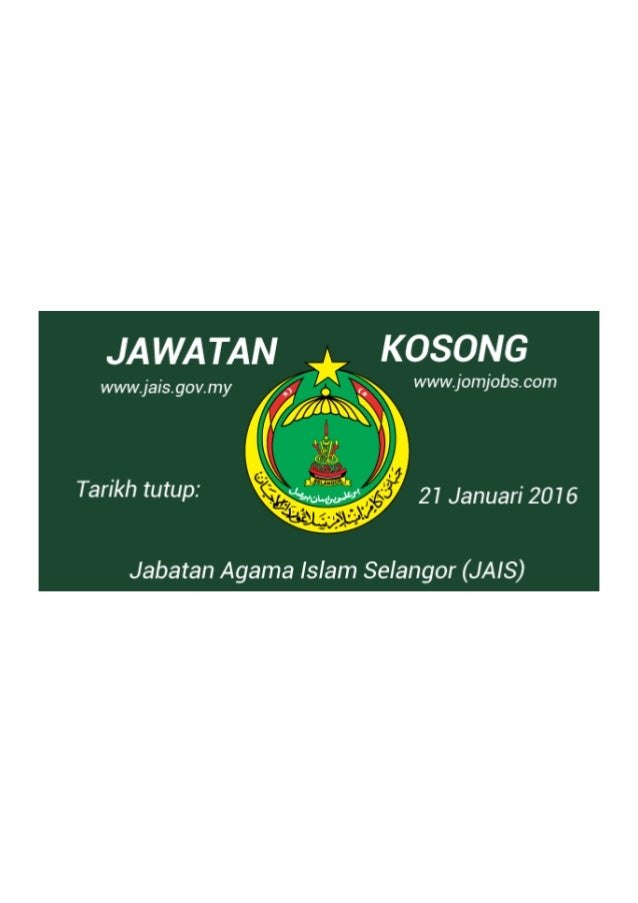 Jawatan Kosong JAIS 2016 Jabatan Agama Islam Selangor