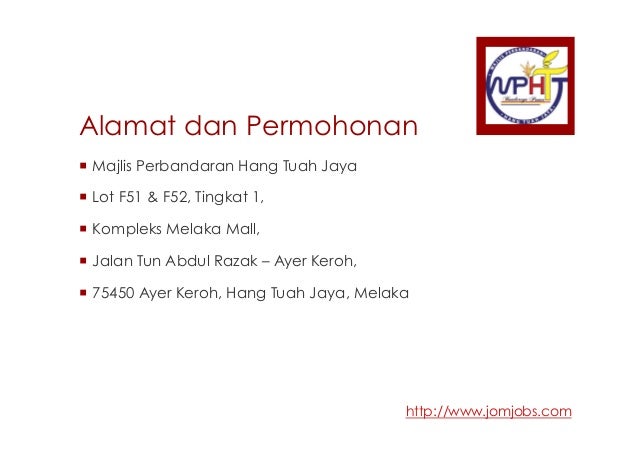 Jawatan Kosong Majlis Perbandaran Hang Tuah Jaya Melaka