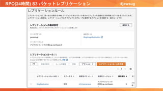 RPO(24時間) S3 バケットレプリケーション #jawsug
 
