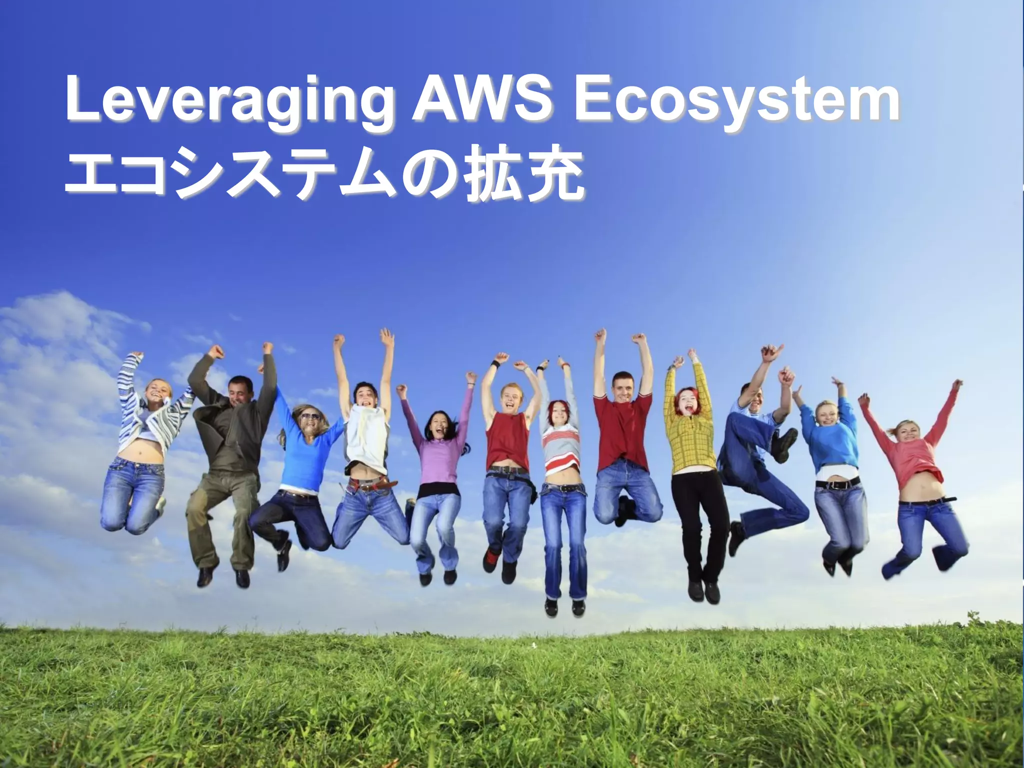 Leveraging AWS Ecosystem
エコシステムの拡充
 