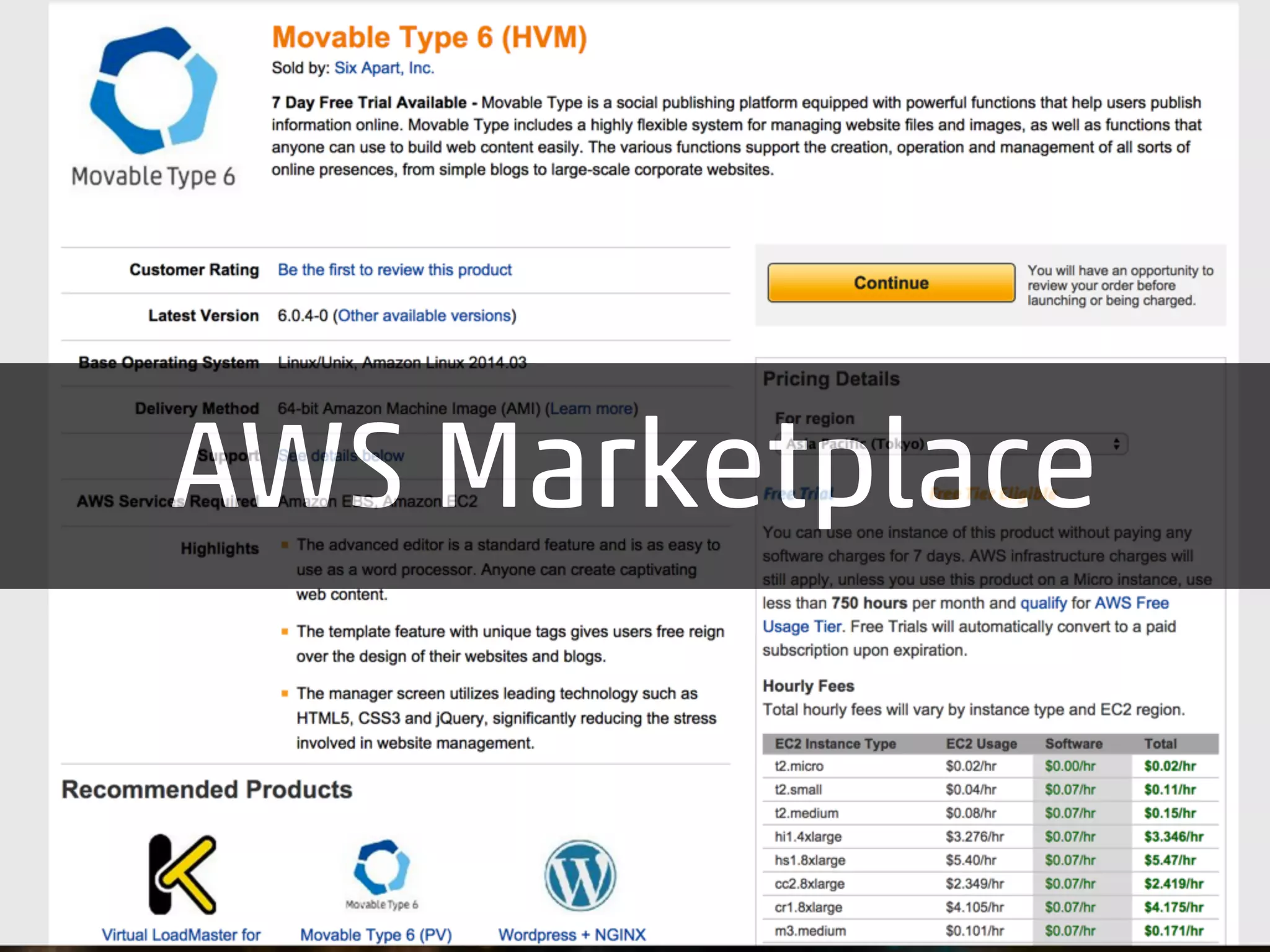 AWS Marketplace 
 