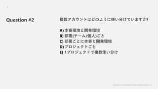 Question #2 }ȤϤɤΤ褦ʹ֤Ƥޤ?
A)h_kh
B) (`/)
C) 𤴤Ȥ˱_kh
D)ץȤ
E) 1ץȤ}ʹ֤
Classified as Confidential by Japan Digital Design, Inc.
8
 