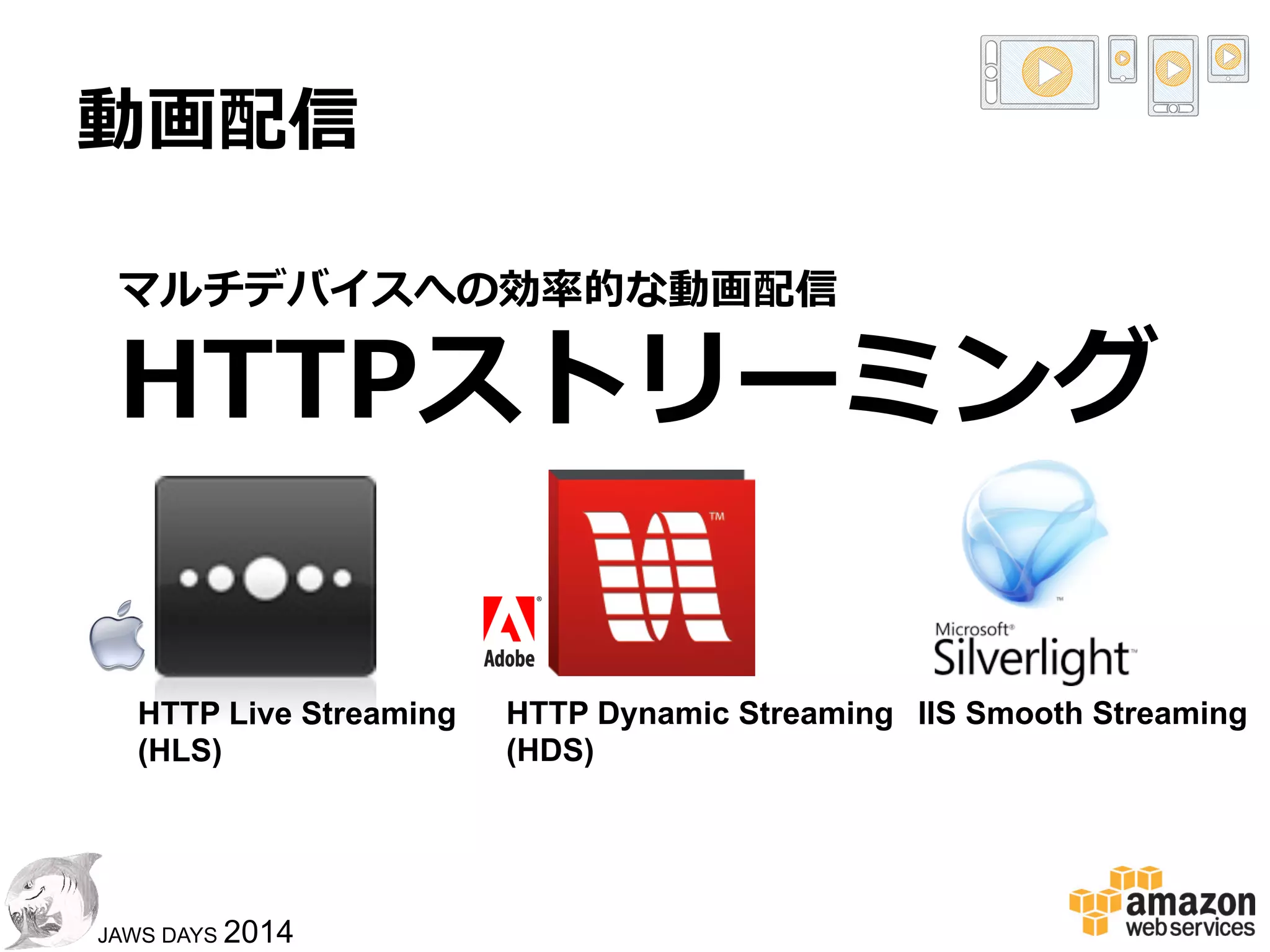 1111
JAWS DAYS 2014
セキュアな動画配信
 