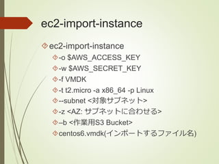 AWS VM import / export ハンズオン