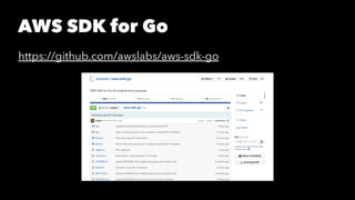 AWS SDK for Go in #jawsmeguro | PPT